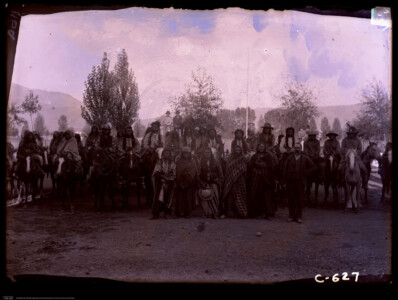 James Harvey Brown with "Bannock Shoshone Indians" in Huntsville, Weber County.